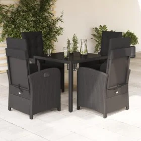 Set de muebles jardín 5 pzas con cojines ratán sintético negro de , Conjuntos de jardín - Ref: Foro24-3212205, Precio: 584,71...