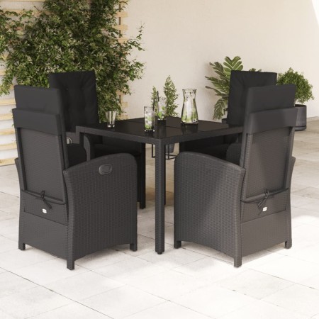 Set de muebles jardín 5 pzas con cojines ratán sintético negro de , Conjuntos de jardín - Ref: Foro24-3212205, Precio: 550,38...