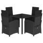 Set de muebles jardín 5 pzas con cojines ratán sintético negro de , Conjuntos de jardín - Ref: Foro24-3212205, Precio: 550,38...