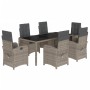 Set comedor jardín 7 pzas y cojines ratán sintético gris de , Conjuntos de jardín - Ref: Foro24-3212218, Precio: 811,57 €, De...