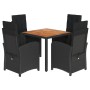 Set de muebles jardín 5 pzas con cojines ratán sintético negro de , Conjuntos de jardín - Ref: Foro24-3212232, Precio: 568,91...
