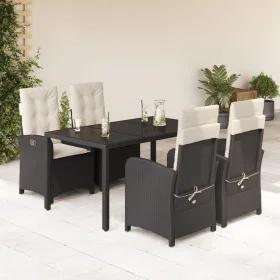 Set de muebles jardín 5 pzas con cojines ratán sintético negro de , Conjuntos de jardín - Ref: Foro24-3212197, Precio: 609,61...