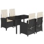 Set de muebles jardín 5 pzas con cojines ratán sintético negro de , Conjuntos de jardín - Ref: Foro24-3212197, Precio: 585,82...