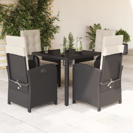 Set de muebles jardín 5 pzas con cojines ratán sintético negro de , Conjuntos de jardín - Ref: Foro24-3212195, Precio: 523,11...