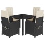 Set de muebles jardín 5 pzas con cojines ratán sintético negro de , Conjuntos de jardín - Ref: Foro24-3212195, Precio: 523,11...