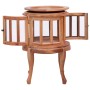 Armario vitrina de madera maciza de caoba natural 50x50x76 cm de vidaXL, Mesas auxiliares - Ref: Foro24-283844, Precio: 232,4...