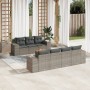 Set de sofás de jardín 8 pzas y cojines ratán sintético gris de , Conjuntos de jardín - Ref: Foro24-3257684, Precio: 521,17 €...