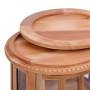 Armario vitrina de madera maciza de caoba natural 50x50x76 cm de vidaXL, Mesas auxiliares - Ref: Foro24-283844, Precio: 232,4...