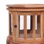 Armario vitrina de madera maciza de caoba natural 50x50x76 cm de vidaXL, Mesas auxiliares - Ref: Foro24-283844, Precio: 232,4...