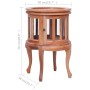 Armario vitrina de madera maciza de caoba natural 50x50x76 cm de vidaXL, Mesas auxiliares - Ref: Foro24-283844, Precio: 232,4...