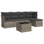 Set de muebles de jardín 6 pzas y cojines ratán sintético gris de , Conjuntos de jardín - Ref: Foro24-3249409, Precio: 369,78...