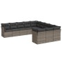 Set de sofás de jardín 11 pzas y cojines ratán sintético gris de , Conjuntos de jardín - Ref: Foro24-3250249, Precio: 649,17 ...