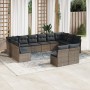Set de sofás de jardín 12 pzas con cojines ratán sintético gris de , Conjuntos de jardín - Ref: Foro24-3250209, Precio: 659,5...