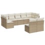 Set de sofás de jardín 9 pzas con cojines ratán sintético beige de , Conjuntos de jardín - Ref: Foro24-3249987, Precio: 617,4...