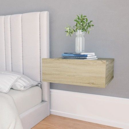 Mesita noche flotantes contrachapada color roble 40x30x15 cm de vidaXL, Mesitas de noche - Ref: Foro24-800312, Precio: 27,04 ...