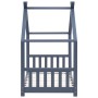 Estructura de cama infantil madera maciza pino gris 80x160 cm de vidaXL, Cunas y camas para niños - Ref: Foro24-283371, Preci...