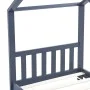 Estructura de cama infantil madera maciza pino gris 80x160 cm de vidaXL, Cunas y camas para niños - Ref: Foro24-283371, Preci...