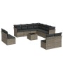 Set de sofás de jardín 12 pzas con cojines ratán sintético gris de , Conjuntos de jardín - Ref: Foro24-3249669, Precio: 713,9...