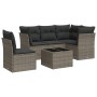 Set de muebles de jardín 6 pzas y cojines ratán sintético gris de , Conjuntos de jardín - Ref: Foro24-3249489, Precio: 369,30...