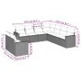 9-piece garden furniture set and gray synthetic rattan cushions by , Modular outdoor sofas - Ref: Foro24-3251487, Price: 591,...