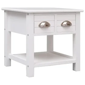 Mesa auxiliar madera de Paulownia blanco 40x40x40 cm de vidaXL, Mesas auxiliares - Ref: Foro24-284068, Precio: 38,68 €, Descu...