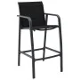 Mesa alta y taburetes de bar de jardín 7 piezas negro y gris de , Conjuntos de jardín - Ref: Foro24-3073578, Precio: 661,60 €...