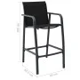 Mesa alta y taburetes de bar de jardín 7 piezas negro y gris de , Conjuntos de jardín - Ref: Foro24-3073578, Precio: 661,60 €...