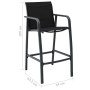 Mesa alta y taburetes de bar de jardín 7 piezas negro y gris de , Conjuntos de jardín - Ref: Foro24-3073578, Precio: 625,03 €...