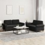 Juego de sofás con cojines 2 piezas terciopelo negro de , Sofás - Ref: Foro24-3202215, Precio: 473,57 €, Descuento: %
