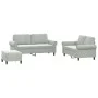 Sofa set with cushions 3 pieces light gray velvet by , Sofas - Ref: Foro24-3202220, Price: 489,28 €, Discount: %