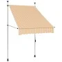 Toldo manual retráctil 100 cm naranja y blanco a rayas de , Toldos - Ref: Foro24-145831, Precio: 91,38 €, Descuento: %