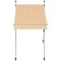 Toldo manual retráctil 100 cm naranja y blanco a rayas de , Toldos - Ref: Foro24-145831, Precio: 91,38 €, Descuento: %