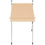 Toldo manual retráctil 100 cm naranja y blanco a rayas de , Toldos - Ref: Foro24-145831, Precio: 94,02 €, Descuento: %