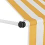 Toldo manual retráctil 100 cm naranja y blanco a rayas de , Toldos - Ref: Foro24-145831, Precio: 91,38 €, Descuento: %