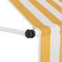 Toldo manual retráctil 100 cm naranja y blanco a rayas de , Toldos - Ref: Foro24-145831, Precio: 94,02 €, Descuento: %