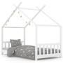 Estructura de cama infantil madera maciza pino blanco 70x140 cm de vidaXL, Cunas y camas para niños - Ref: Foro24-283367, Pre...
