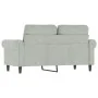 Sofá de 2 plazas de terciopelo gris claro 120 cm de , Sofás - Ref: Foro24-359519, Precio: 269,77 €, Descuento: %