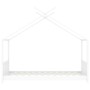 Estructura de cama infantil madera maciza pino blanco 70x140 cm de vidaXL, Cunas y camas para niños - Ref: Foro24-283367, Pre...
