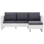 Sofá de 3 plazas con cojines cuero sintético blanco de , Sofás - Ref: Foro24-282286, Precio: 379,54 €, Descuento: %