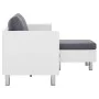 Sofá de 3 plazas con cojines cuero sintético blanco de , Sofás - Ref: Foro24-282286, Precio: 379,54 €, Descuento: %