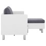 Sofá de 3 plazas con cojines cuero sintético blanco de , Sofás - Ref: Foro24-282286, Precio: 385,08 €, Descuento: %