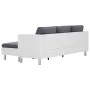 Sofá de 3 plazas con cojines cuero sintético blanco de , Sofás - Ref: Foro24-282286, Precio: 379,54 €, Descuento: %