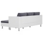 Sofá de 3 plazas con cojines cuero sintético blanco de , Sofás - Ref: Foro24-282286, Precio: 385,08 €, Descuento: %