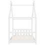 Estructura de cama infantil madera maciza pino blanco 70x140 cm de vidaXL, Cunas y camas para niños - Ref: Foro24-283367, Pre...