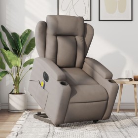 Sillón de masaje eléctrico reclinable elevable tela taupé de , Sillones - Ref: Foro24-3204526, Precio: 362,27 €, Descuento: %