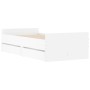 Estructura de cama con cajones blanco 75x190 cm de , Camas y somieres - Ref: Foro24-3207385, Precio: 132,42 €, Descuento: %