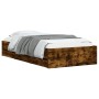 Cama con cajones madera de ingeniería roble ahumado 90x190 cm de , Camas y somieres - Ref: Foro24-3207326, Precio: 129,08 €, ...