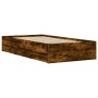 Cama con cajones madera de ingeniería roble ahumado 90x190 cm de , Camas y somieres - Ref: Foro24-3207326, Precio: 129,08 €, ...