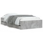 Cama con cajones madera de ingeniería gris hormigón 75x190 cm de , Camas y somieres - Ref: Foro24-3207332, Precio: 125,86 €, ...