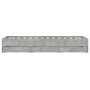 Cama con cajones madera de ingeniería gris hormigón 75x190 cm de , Camas y somieres - Ref: Foro24-3207332, Precio: 125,86 €, ...